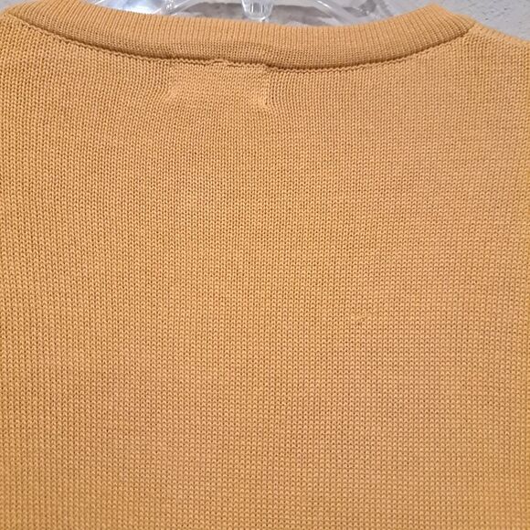 Foxcroft Mustard Yellow Cardigan Shell Buttons 100% Cotton Corpcore Women's S - Picture 4 of 7